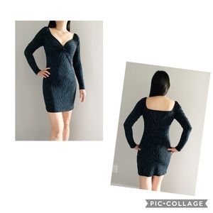 All in Favor Emerald Zebra Bodycon Mini Dress